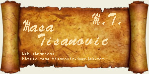 Maša Tišanović vizit kartica